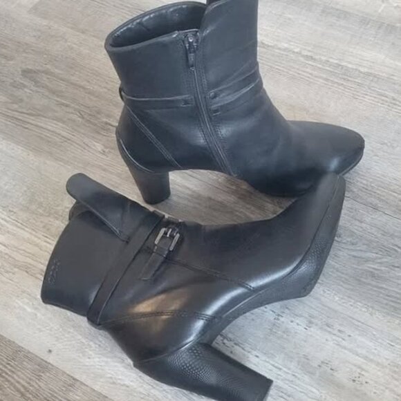 ECCO leather boots - size 37 - Picture 1 of 3